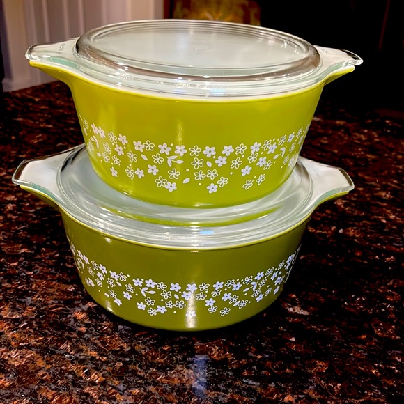 Lot of 2 Pyrex Spring Blossom Nesting Bowls - Picture 1 of 7